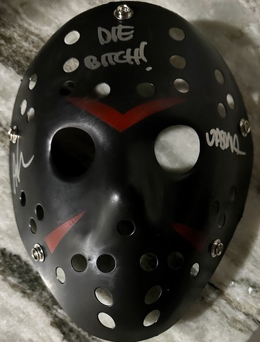 Maschera hockey nera autografa - maschera,
